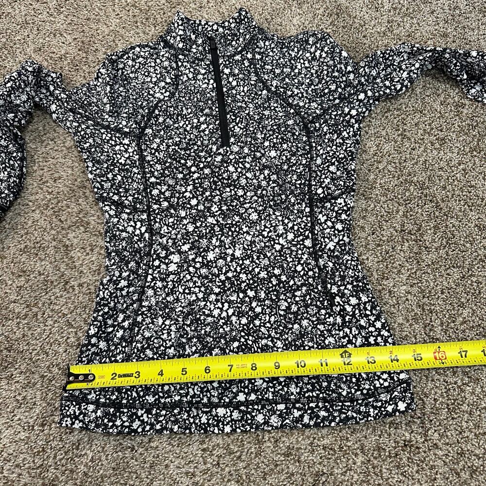 LULULEMON Women's Its Rulu Run Half-Zip Size 2 In Venture Floral Alpine White - Picture 8 of 12